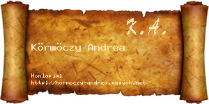 Körmöczy Andrea névjegykártya